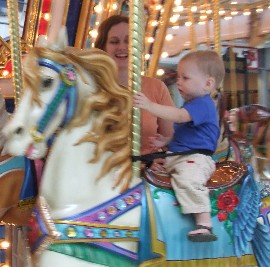 Hayden on the carousel