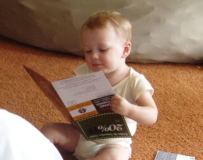 Hayden reading 19 months