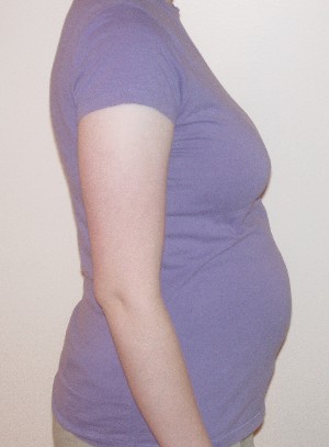 baby belly, 34 weeks (Rebecca)