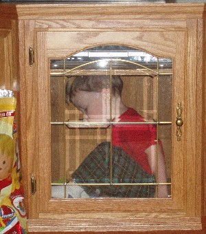 Hayden in the entertainment center