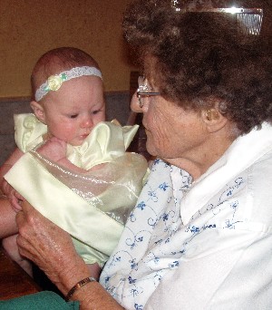 baby rebecca and great grandma