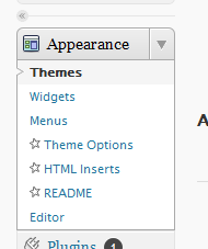 This blog has themes that have additional options, which added these extra menus